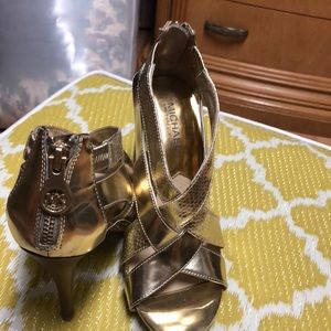 High heeled designer shoes